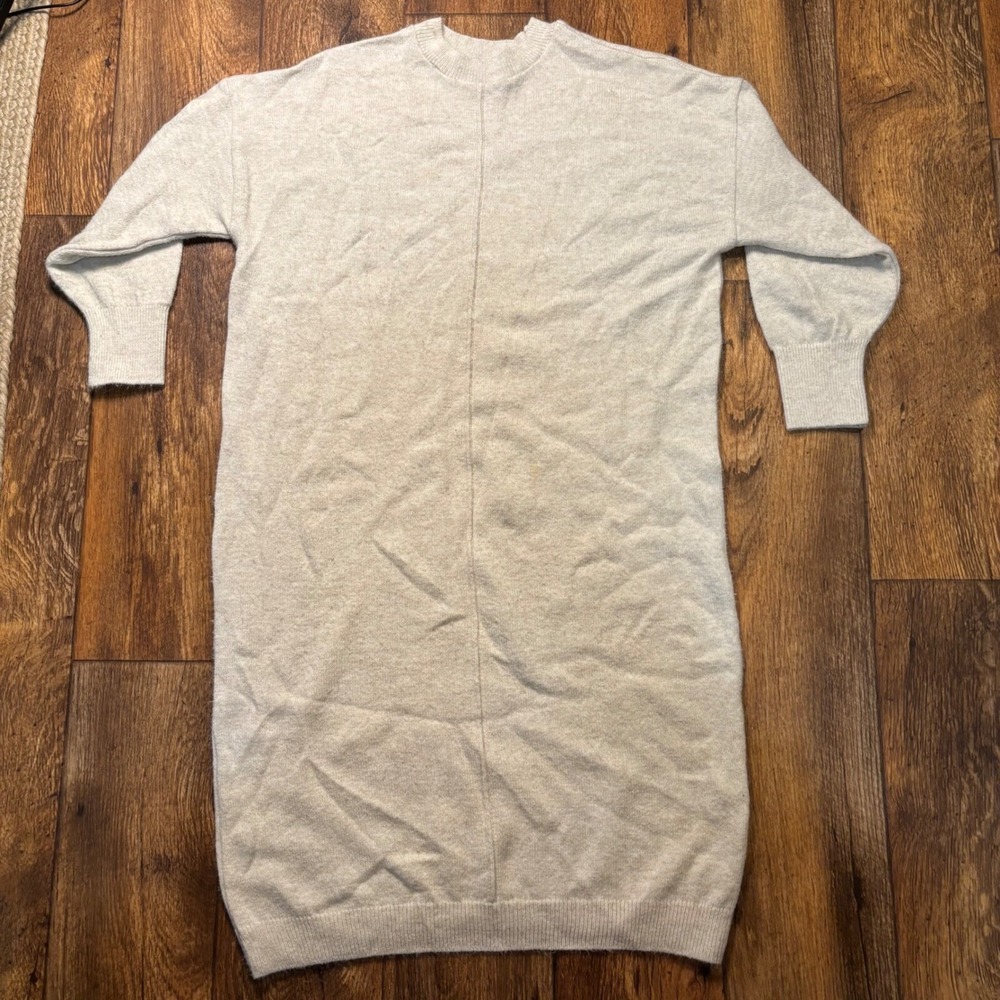 ASOS Sweater Dress Size 10 Cream Long Sleeve